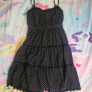 L'est Rose Japanese Navy Blue Polka Dot Dress Hime Gyaru
